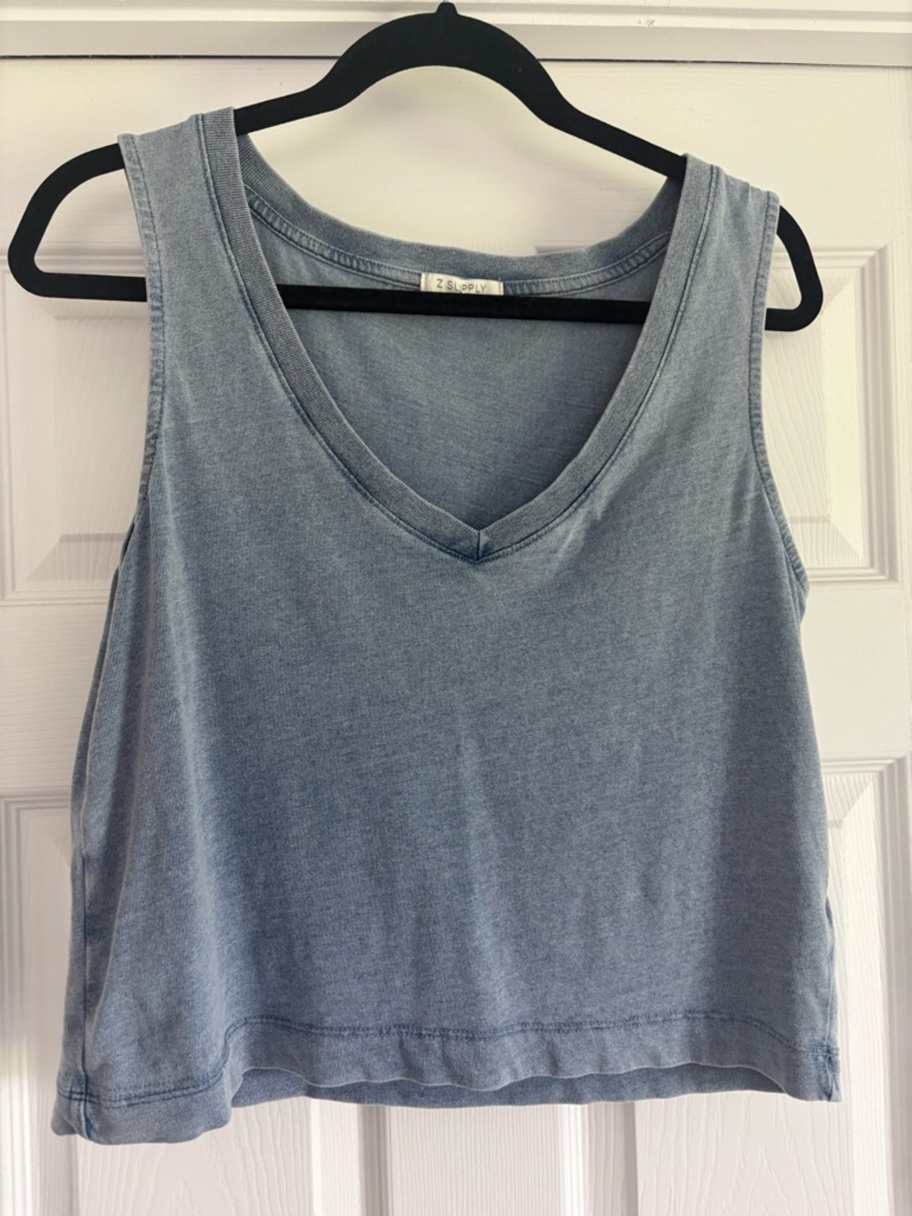 Z Supply Soft Wash Light Blue V-Neck Tank